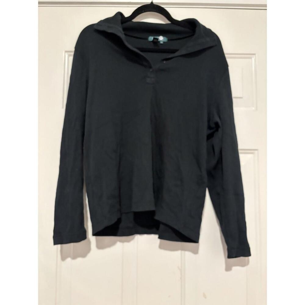 Women's Lauren Ralph Lauren‎ sz 2XL black collared sweater #1099